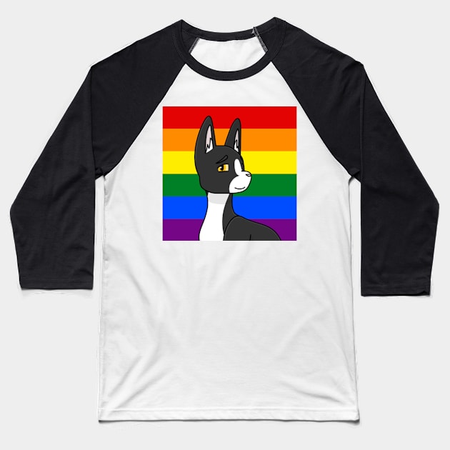 Gay Pride Tallstar Baseball T-Shirt by ceolsonart